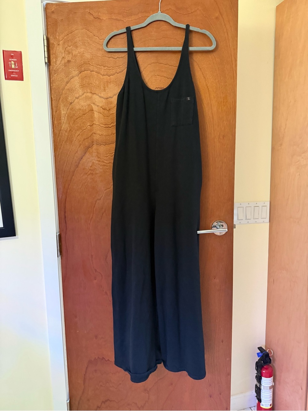 Savage X Fenty Black Scoop-Neck Wide-Leg Jumpsuit